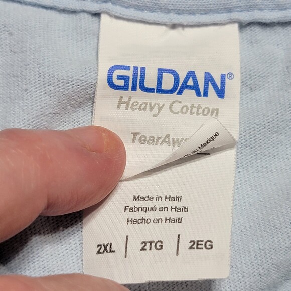 Girlie Girl Originals SS Lt. Blue Tee "TGIF" - Size 2XL - Picture 5 of 7